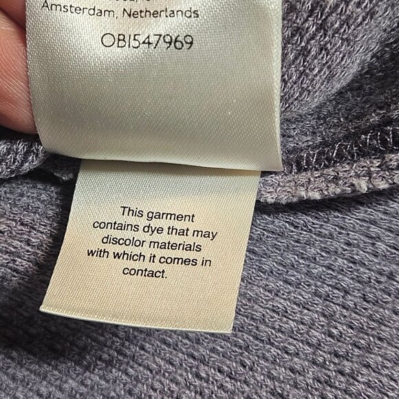 We The Free Waffle Knit Henley Top Medium Purple Loungecore Soft Grunge - Picture 8 of 11